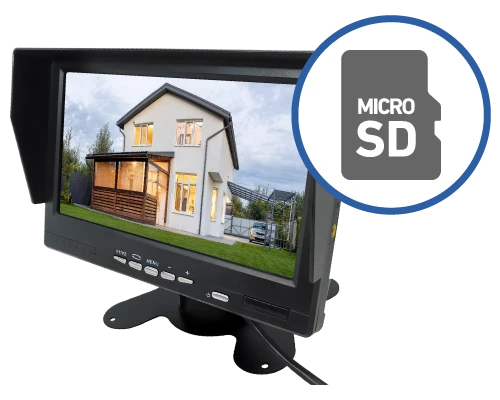 録画機能付きの小型７インチモニター