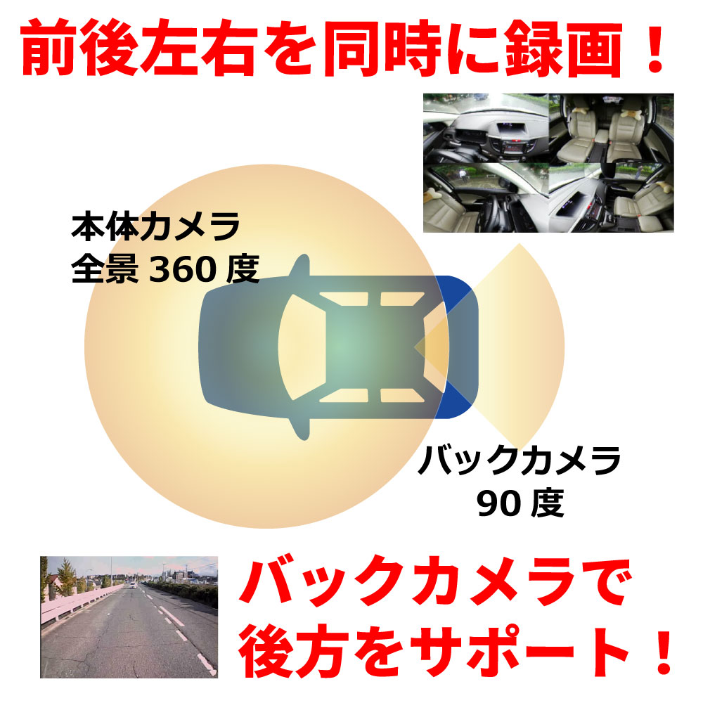 【360°全景撮影】スタンド型ドライブレコーダー