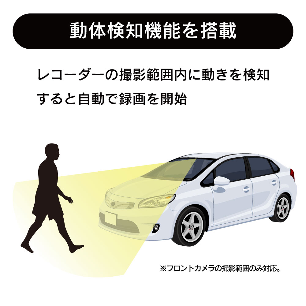 【2カメラ搭載フルハイビジョン】ルームミラー型ドライブレコーダー