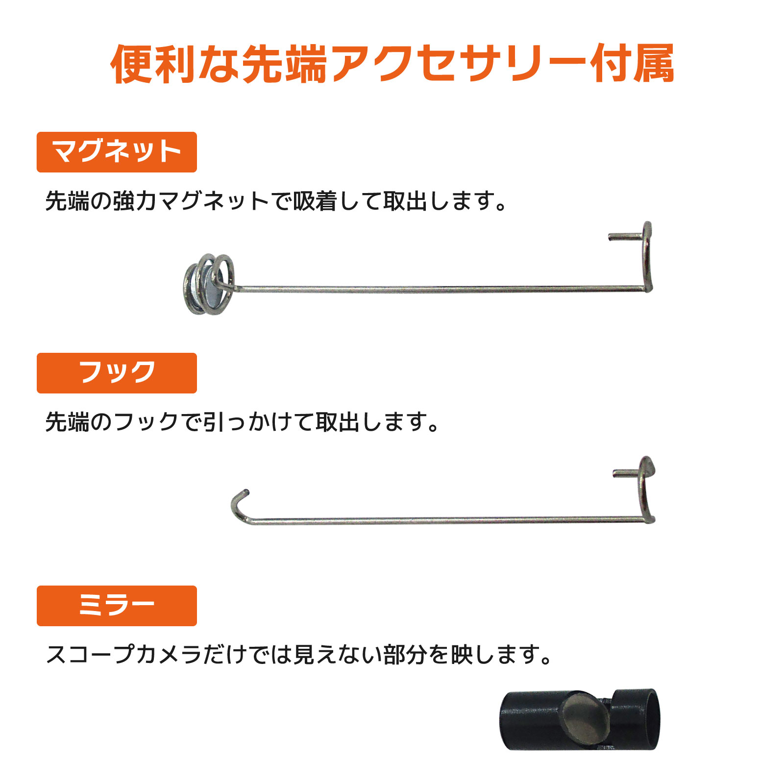 【腕装着型】LCD録画機能付き防水ファイバーカメラ