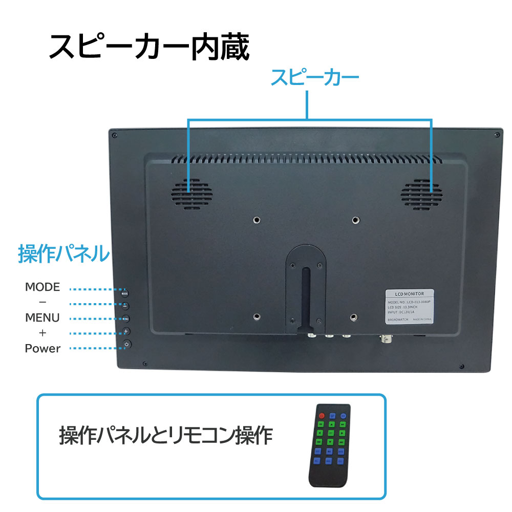 13.3インチ HDMIフルハイビジョンモニター