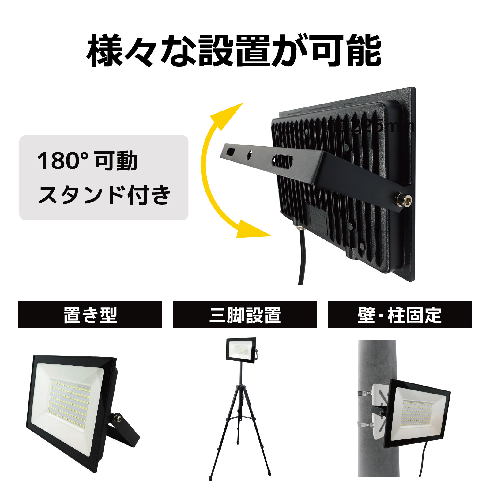 【省エネなのに圧倒的な明るさ】LED投光器