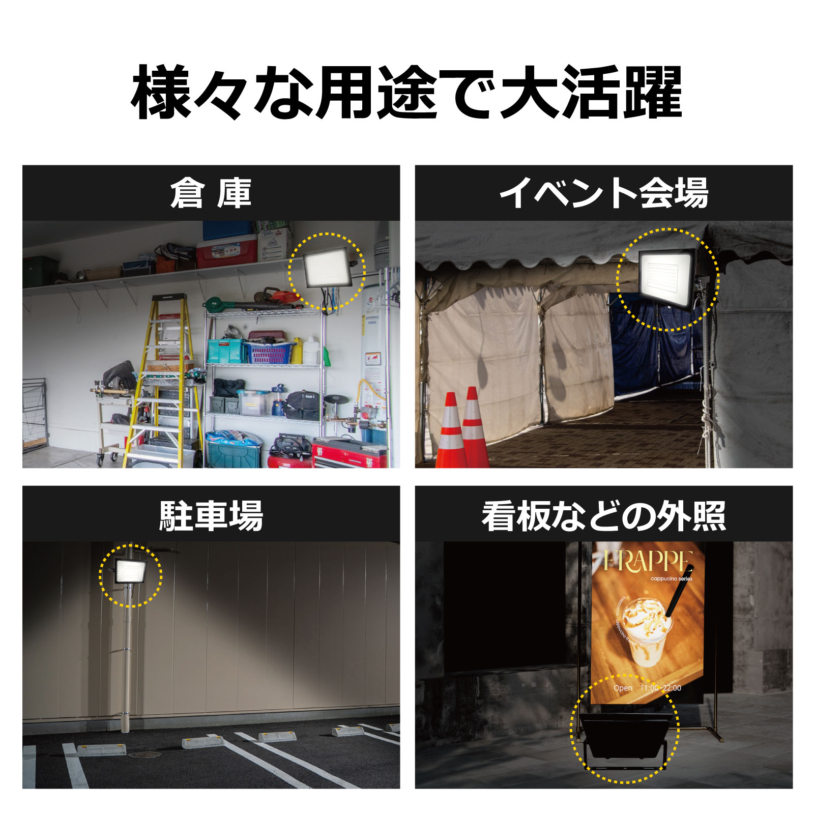 【省エネなのに圧倒的な明るさ】LED投光器