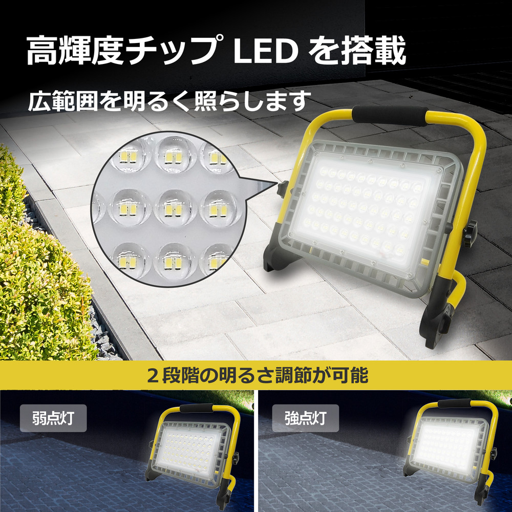 充電式携帯型LED投光器
