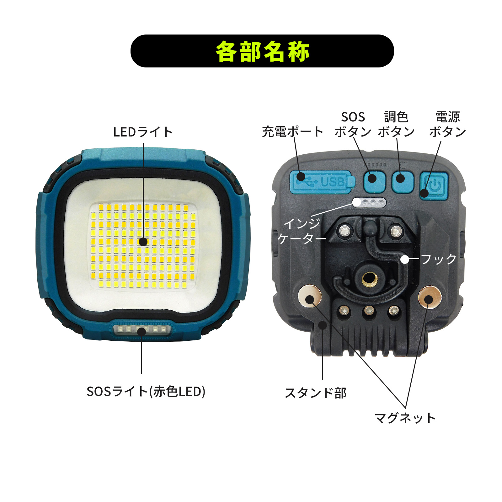 【暗闇を丸ごと照らす】小型LED投光器
