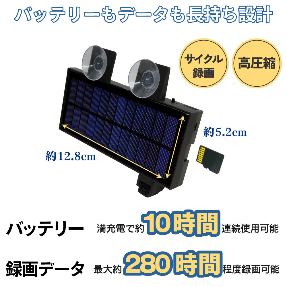 【貼るだけですぐ使える】Peta Cameソーラードライブレコーダー