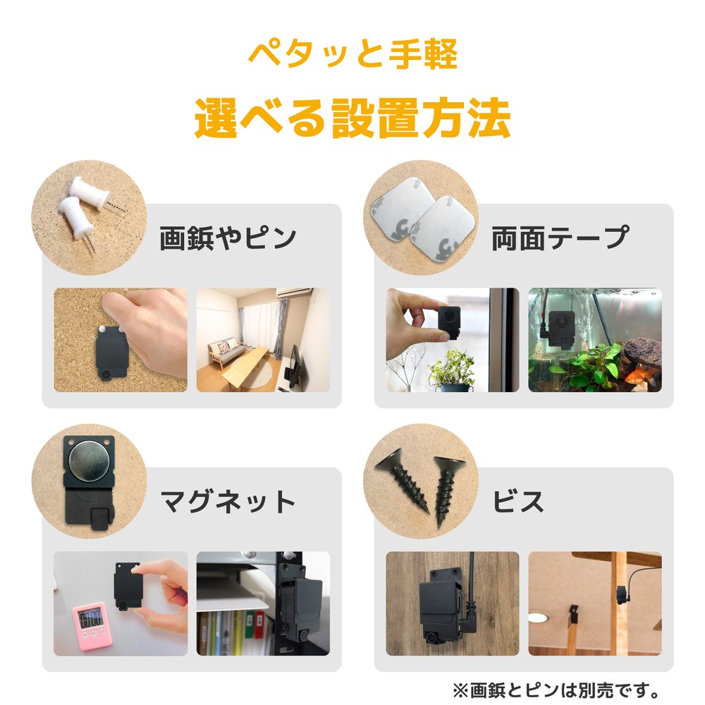 【Peta Came】貼るだけ超小型防犯カメラ（200万画素）