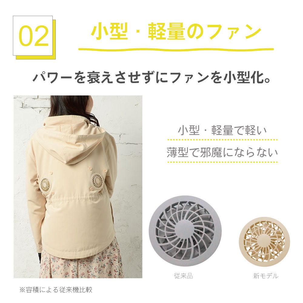 【女性向けUVカット＆ファン搭載ウェア】涼美服2021