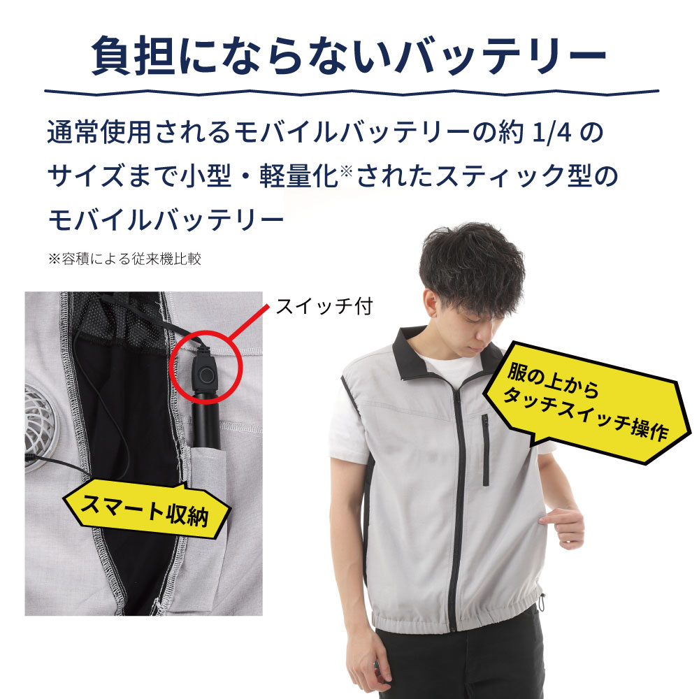 【男性向けUVカット＆ファン搭載ベスト】MEN’s涼美服