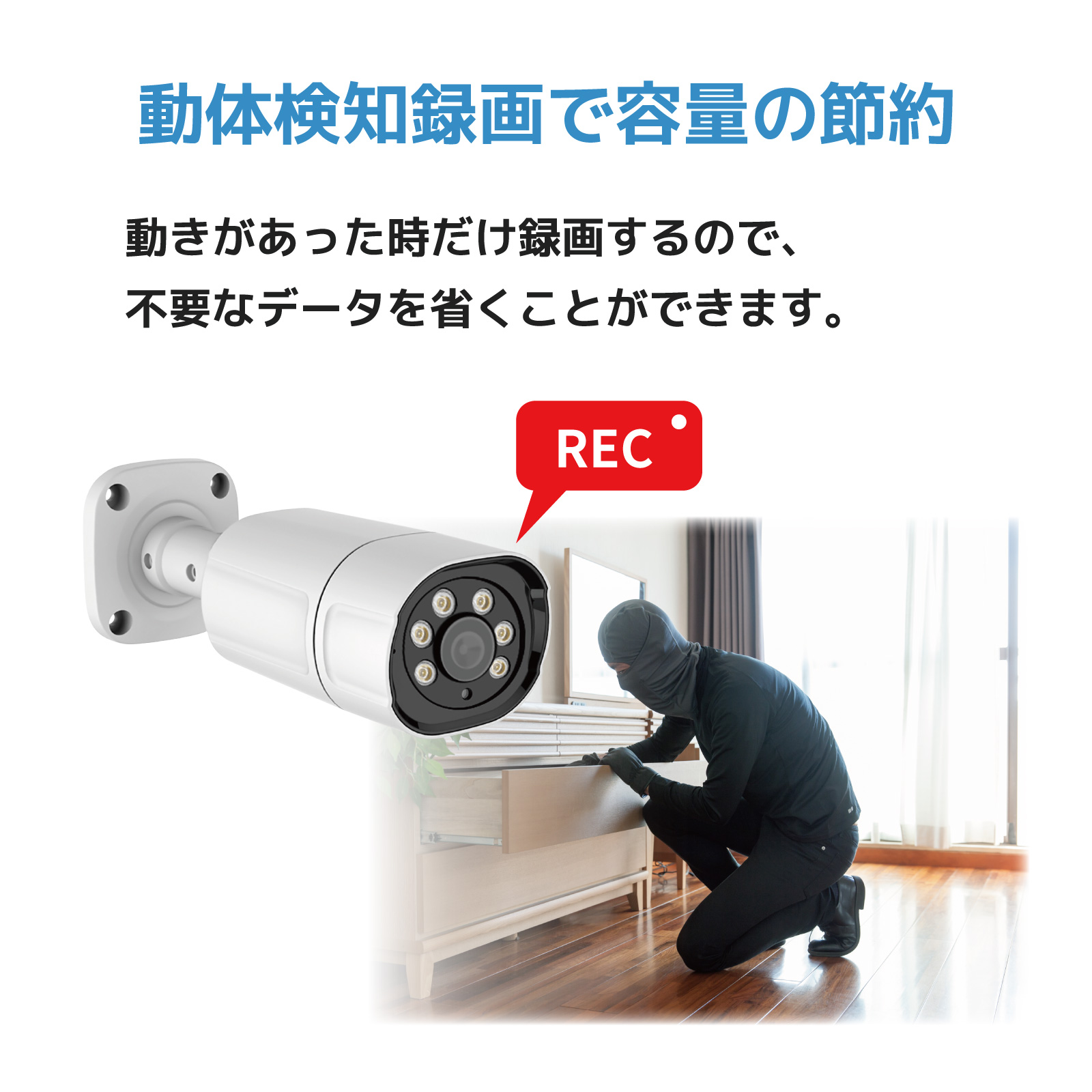 PoE NVR 夜間フルカラー撮影500万画素セット
