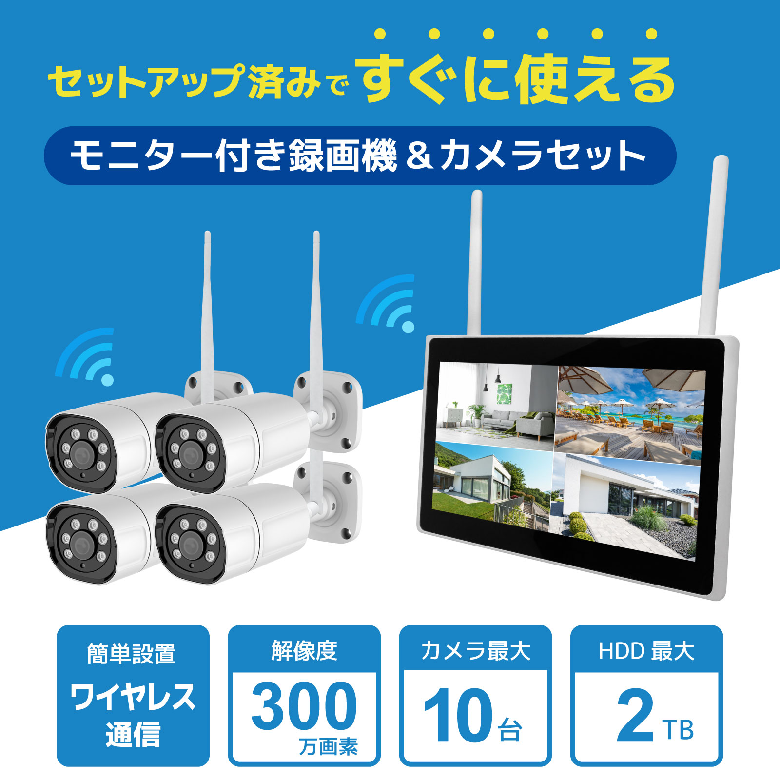 300万画素10インチLCD一体型セット