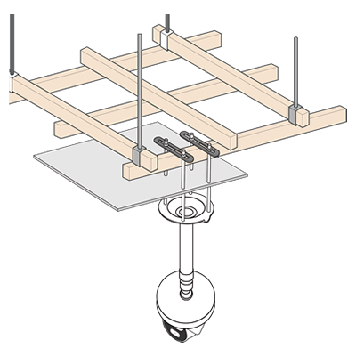 天井吊り下げも簡単設置