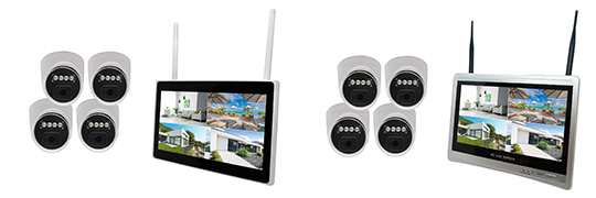 貼るだけ設置の防犯カメラセット