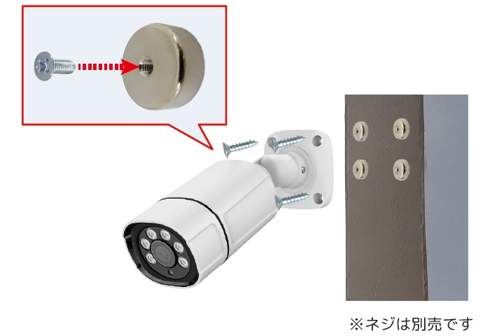 ネジ穴付きマグネット