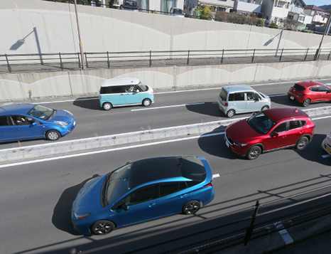 車検知による交通量測定
